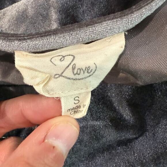 Love Velvet Wrap V-Neck Mini Bodycon Party Dress Womens Small Gray Sexy GoingOut - Picture 7 of 8